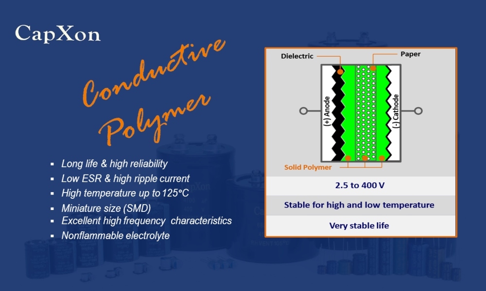 Excelente rendimiento Condensador Polímero - Capxon